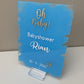 Babyshower bord verfstreep