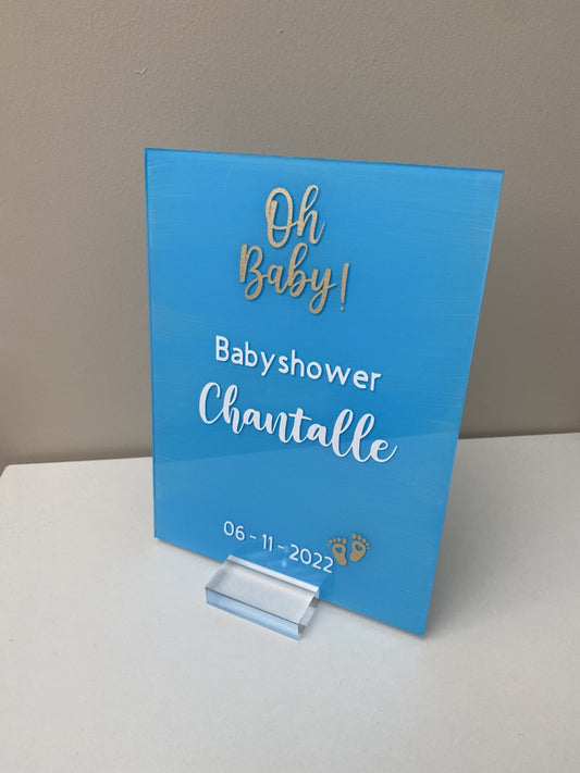 Babyshower bord